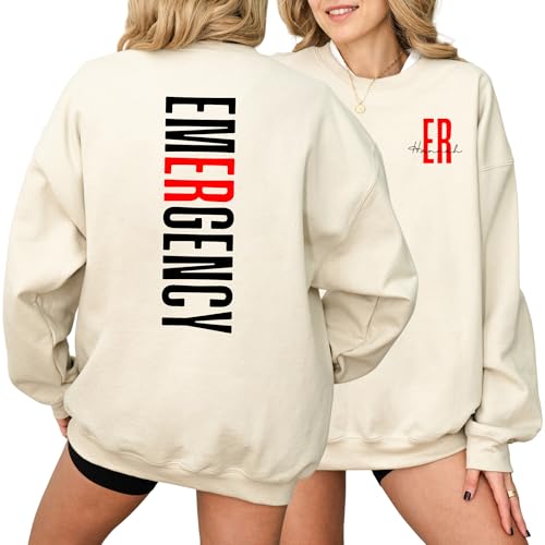 Custom Emergency Department Sweatshirt and Hoodie - Personalized ER Nurse Sweatshirt
