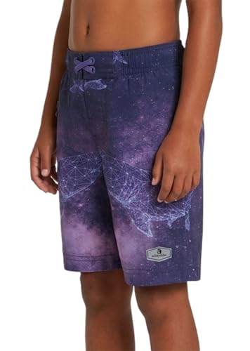 Image of Rokka&Rolla Boys' 4-Way Stretch Swim Trunks Board Shorts Bathing Suit Swimwear with Mesh Lining, UPF 50+