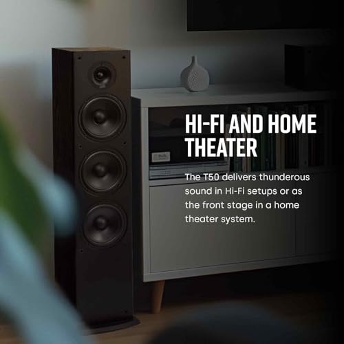Polk Audio T50 Home Theater and Stereo Floor Standing Tower Speaker (Single, Black) - Deep Bass Response, Dolby and DTS Surround - Image 3