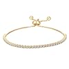 PAVOI-14K-Gold-Plated-Cubic-Zirconia-Classic-Tennis-Bracelet-for-Women-Adjustable-Slider PAVOI 14K Gold Plated Cubic Zirconia Classic Tennis Bracelet for Women in Yellow Gold