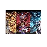SEINEMBSC Yu-Gi-Oh! Trading Card Game Poster Canvas Wall Art Painting Living Room Posters for Bedroom Decor 16x24inch(40x60cm)