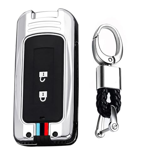 Boîtier de clé Mitsubishi en métal argenté effet luxe pour clé ASX Lancer