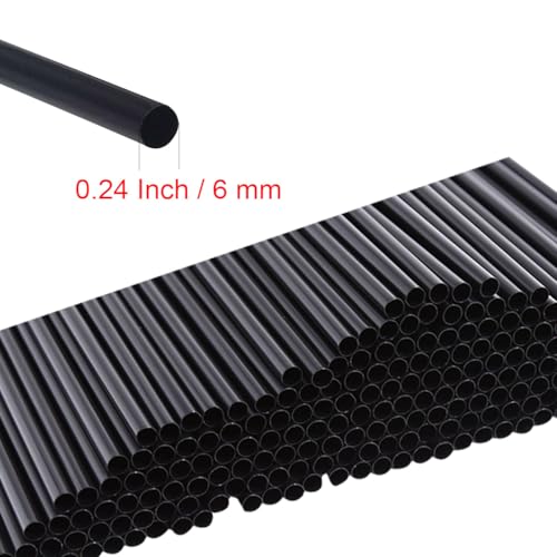 600 pitillos desechables negros de plástico 26 cm miniatura 4