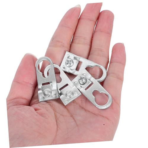 Image of Mikikit 50pcs Aluminum Alloy Picture Frame Hooks Durable Lightweight Easy to Install Hardware Accessories for Stable Hanging of Frames Posters and Mirrors