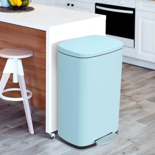 Haiput Wam 13 Gal Stainless Steel Trash Can with Foot Pedal