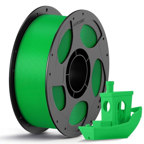 ANYCUBIC PLA 3D Printer Filament, 3D Printing PLA Filament 1.75mm Dimensional Accuracy +/- 0.02mm, 1KG Reusable Spool (2.2 lbs), Classic Green 1kg Pla Classic Green