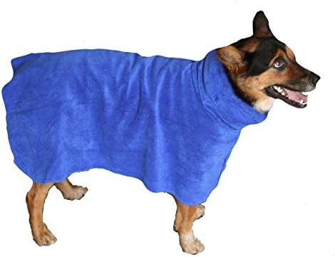 Dog Towel, Quick-Drying & Super Absorbent Dog Towels for Drying Dogs of Any Breed, Microfiber After-Bath Must-Have for a Dog Washing Station for Home/Grooming Shop, Blue, Small