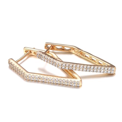 Boucles d'oreilles zircon naturel et or rose pour un style quotidien chic
