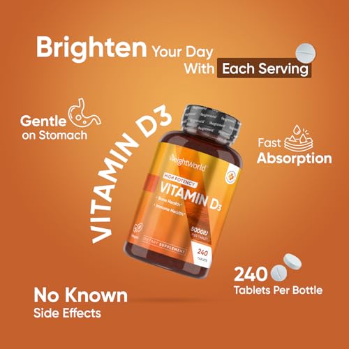 WeightWorld Vegan Vitamin D3 5000 IU - Sourced from Wild Harvested Lichen - Vitamin D Supplement from Bioavailable Cholecalciferol - 240 Vitamin D3 Tablets - Gluten-Free & Allergen-Free - Image 6