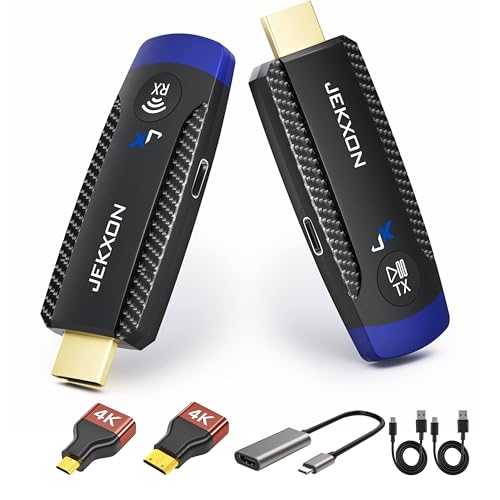 Transmetteur HDMI sans Fil 100m HD 1080p@60Hz | Wi-FI 2,4/5 GHz, Latence 0,05 s, Adaptateurs et Sac Inclus, HDCP 1.4, Décode H.265, Cryptage AES, Plug & Play...