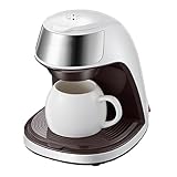 XIAOGUDONG Coffee & Tea Maker,Coffee Maker Small Portable,Matching Cups 250ml for One Person (White)