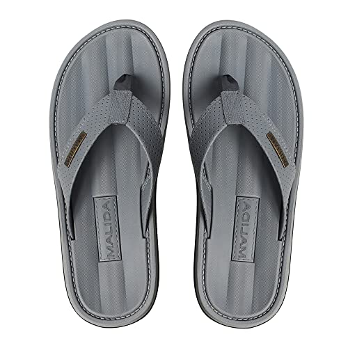 MALIDA Mens Flip Flops Non-Slip Bathroom Shower Shoes Waterproof Cushion foam Indoor and Outdoor Thong Sandals