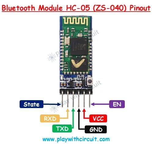 Image of HC-05 Bluetooth Module for Arduino | Wireless Serial Transceiver 2.1Mbps Data Rate | 9600 Baud Rate Default | Master Slave Mode | Bluetooth 2.0 SPP Module for Arduino, Robotics Projects