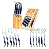 Conjunto De Talheres Luxo Laguiole (12 Peças) (Azul)