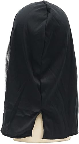 Miniatura 6 de EraSpooky Máscara de bruja para mujer, disfraz de Halloween, máscaras de látex de cabeza completa con pelo