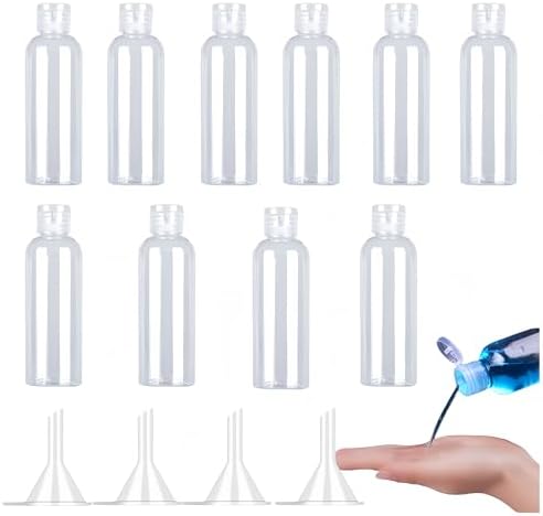 100ml Travel Bottles, 10 Liquid Air Travel Refill Bottles with 4 ...