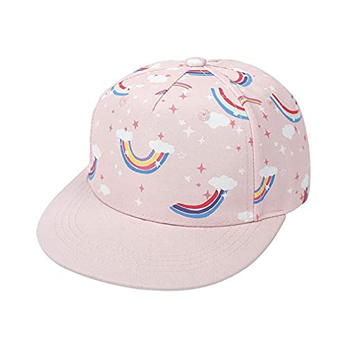 Hadwii Baby Kinder Baseball Cap Kappe Hiphop Hut Baseballkappe Kinder Baseballmütze Jungen Mädchen Mütze Baseball Cap Cartoon Drucken Hut Kappe Sonnenblende Flache Hut (Regenbogen, M, Numeric_54) Cover