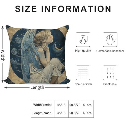 Fundas de cojín con diseño de ángel de felpa bohemia para sofá 3