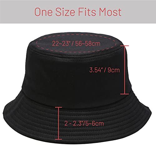 Image of Cotton Bucket Hat for Women Men Summer Travel Sun Beach Bucket Cap, Unisex Outdoor Fisherman Hat