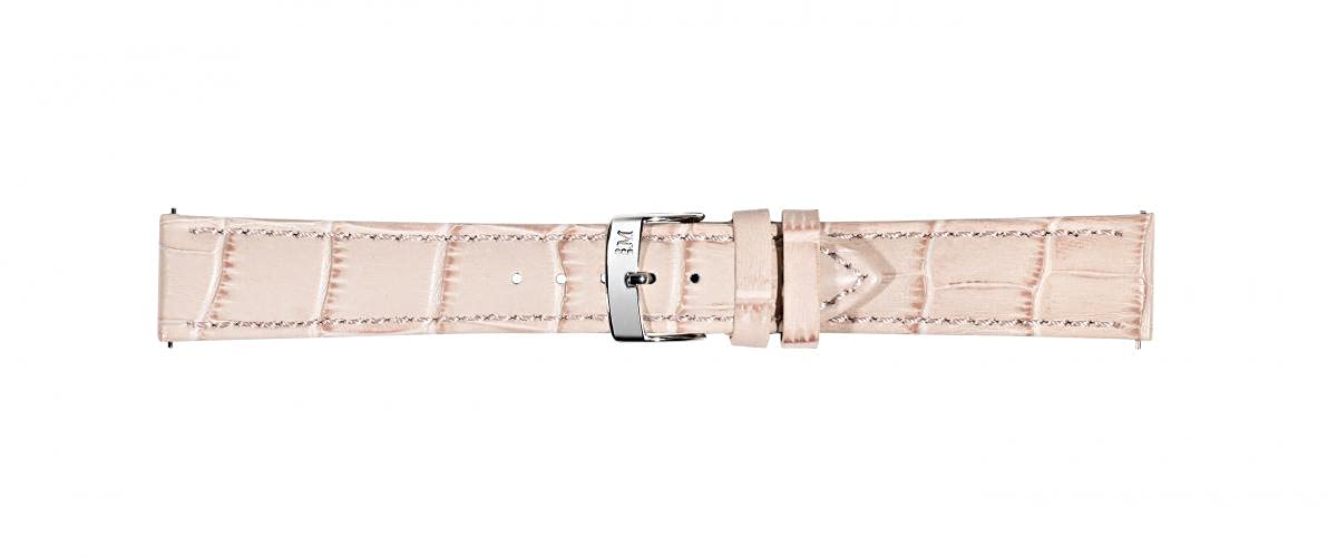 Morellato Easy Click Lady Bolle Genuine Calf Leather Alligator Print Bracelet - A01D5192480, pink, 18mm, Bracelet