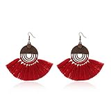 Diseño de moda: estos elegantes pendientes de aro con borlas te ofrecen la mejor opción para el uso diario. Puedes combinar estos elegantes pendientes con tu estilo de ropa y color.