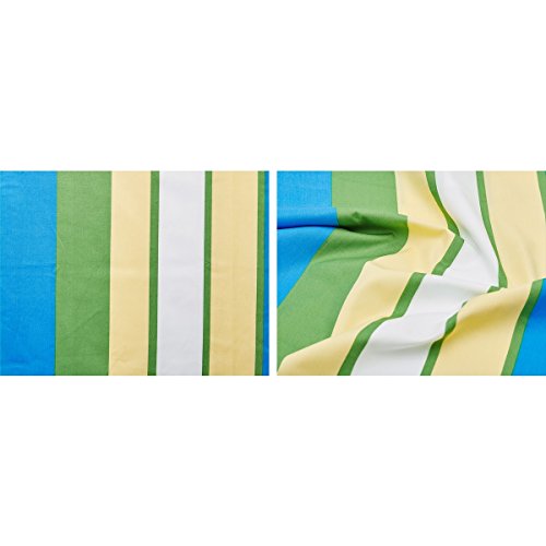 Image of Amazon Brand - Solimo Silk Finish Spectra Stripe 180 TC 100% Cotton Double Bedsheet with 2 Pillow Covers - Green