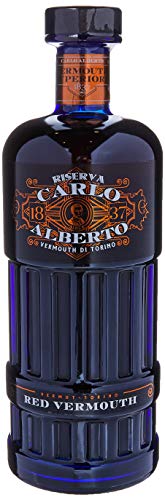 Carlo Alberto Riserva, Vermouth Rosso Superiore, 750ml, Notas especiadas y afrutadas, 27 hierbas y especias seleccionadas, Vermouth di Torino elaborado siguiendo la tradición, 18% Vol. (Paquete de 6)