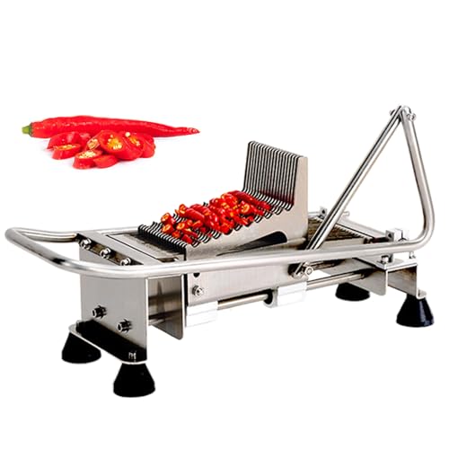 ZXCVBNMQ Picador de pimientos Rojos Manual, Herramienta doméstica para Cortar pimientos, Cortador de Verduras Multifuncional, para Cocina de casa y Restaurante