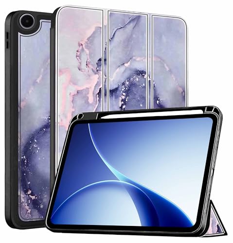 Image of ProElite Cover for Oppo Pad 5 12.1 inch Case, Soft Flexible Flip Case Cover for Oppo Pad 5 12.1 inch Case with Pen Holder [Auto Sleep Wake Feature] [Recoil Series] - Marble Purple