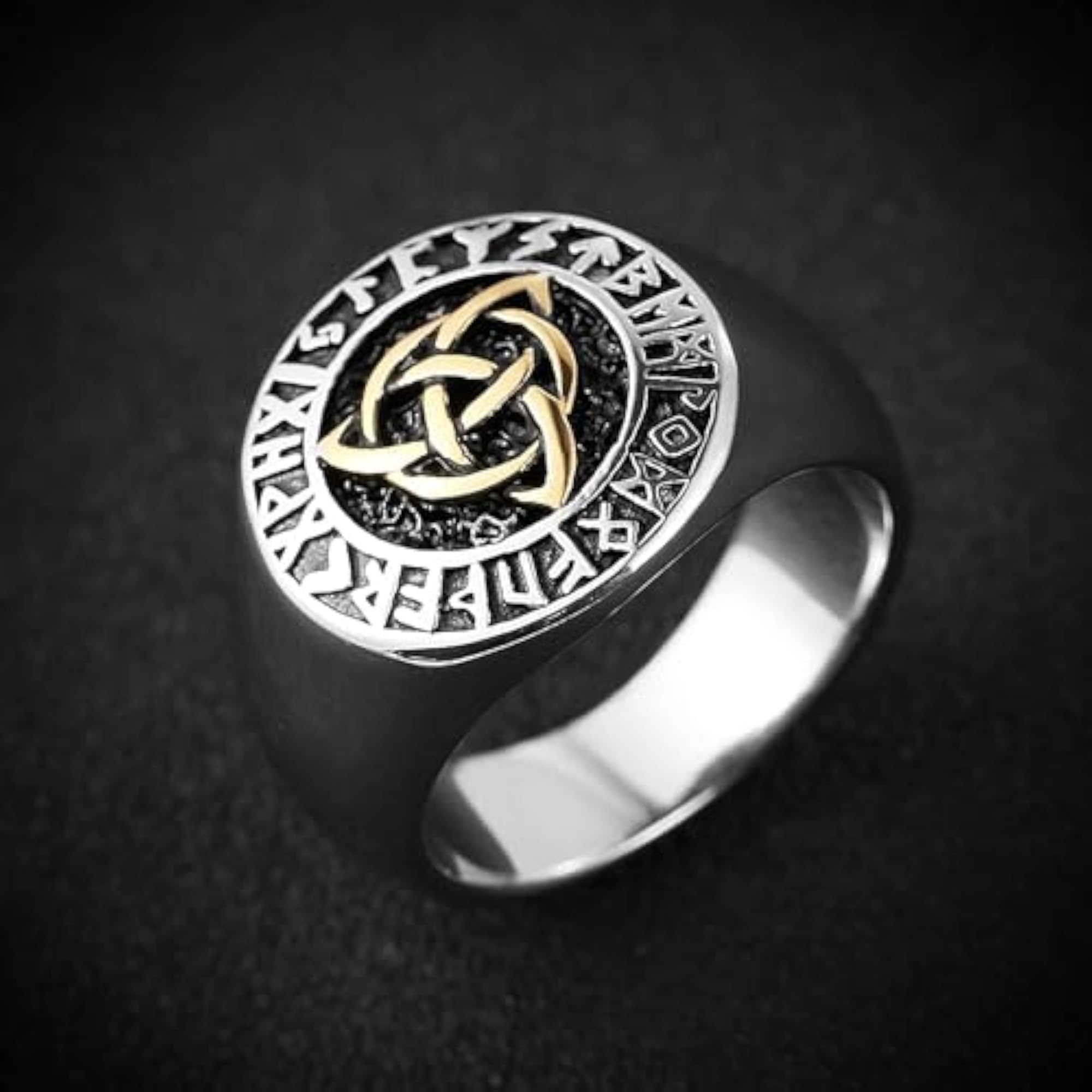 Trinity Knot Viking Titanium Steel Ring
