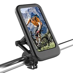 MOPOIN Mobiele telefoonhouder voor op de fiets, motorfiets, universele waterdichte mobiele telefoon, fietshouder met…