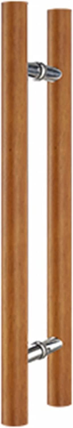 Niusabou Brown Door Handle Barn, Wooden Sliding Barn Door Handle 2 Sided H Sround Bar For Glass Multicolor 40-150Cm(,40Cm/1.3Ft)