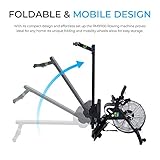 Fit4home Air Rowing Machine for Home Use Foldable with Roller Wheels, Compact Rower with Bluetooth, LCD Monitor & 110kg User Weight, Cardio Gym Workout | RM91100 - Image 5