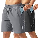 Photo Gallery riskrole confezione da 2 pantaloncini sportivi da uomo da 17,8 cm, leggeri, ad asciugatura rapida, per escursionismo, palestra, basket, grigio scuro+nero, xl Photo Gallery riskrole confezione da 2 pantaloncini sportivi da uomo da 17,8 cm, leggeri, ad asciugatura rapida, per escursionismo, palestra, basket, grigio scuro+nero, xl