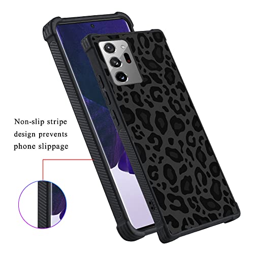 Kanghar Case Compatible With Galaxy Note 20 Ultra,Black Leopard Design,Tire Texture Non-Slip +Shockproof Rugged Tpu Protective Case For Samsung Galaxy Note 20 Ultra-Leopard Pattern #TOP4