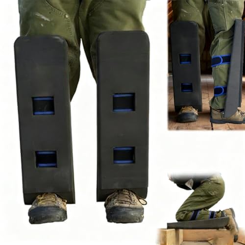 Toe Knee Crawler Knee Pads for Attic High-Density 60 Foam Knee Shin Protection Non-Slip Wide Straps Lightweight Crawling Knee Pads for Construction & Insulation