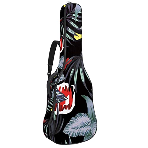 Sac à dos guitare acoustique fleuri pour transporter votre musique en voyage ou en plein air