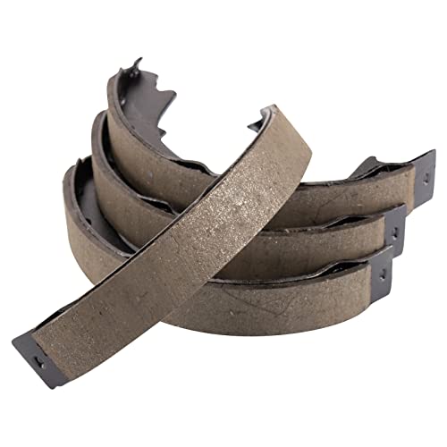 Image of TRQ Rear Brake Pad and Rotor Set Ceramic 328mm Rotors Parking Brake Shoe Compatible with 2018-2021 Jeep Wrangler