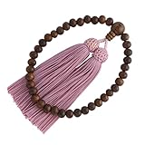 [法徳堂] 数珠 女性用 略式 京念珠 全宗派対応 片手 槐 八体佛彫り (阿弥陀如来)