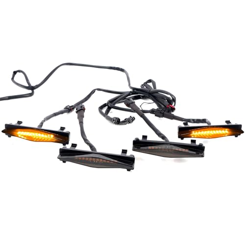 HIGH FLYING for Toyota 4Runner 2020-2024 Car Accessories Front Center Grille Raptor LED Lights ABS Smoked Lense (NOT Fit TRD Pro)