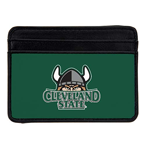 Cleveland State University CSU Vikings Wallet for Men Top Grade Leather Full Color