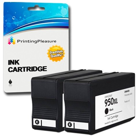Printing Pleasure 2 Negro Cartuchos de Tinta compatibles para HP Officejet Pro...