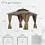 YITAHOME 10x10ft Hardtop Gazebo with Nettings and Curtains, Aluminum Frame Heavy Duty Double Roof Galvanized Steel Outdoor for Patio, Backyard, Deck (Bronze)