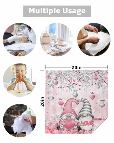 Servilletas de Tela Rosadas Set x4 50.5x50.5 cm miniatura 5