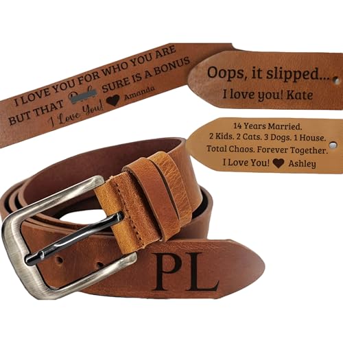 Engraved Belt For Husband - Anniversary Gifts For Men, Personalized Belt For Husband, Mens Belt With Saying On The Inside, Wedding Anniversary Gifts For Husband, Funny Belt For Husband