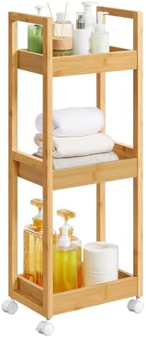SONGMICS Carrito de Baño, Estantería de Baño, Carrito de Almacena...