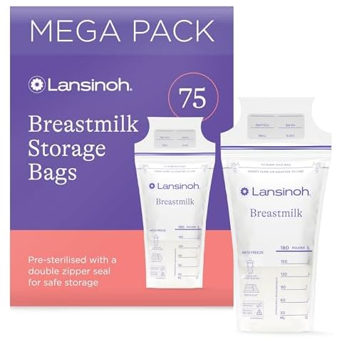 Lansinoh Breast Milk Storage Bags, Pack of 75 Cover
