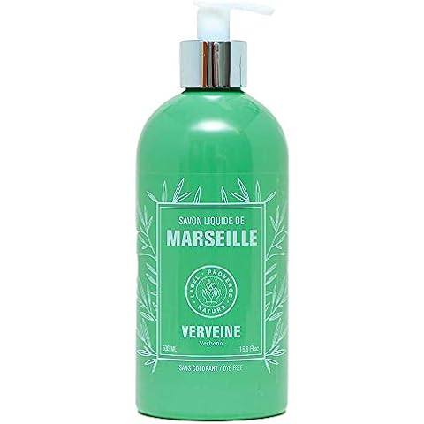 Label Provence - French Liquid Soap Made with 72% Organic Olive Oil - Verbena Fragrance - 500 Millilitre Dispenser Cover