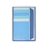 Vera pelle, lavorato a mano Tetrax XWallet, M, Blue