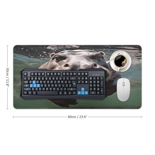 Diving Hippo Desk Mat Non-Slip Large Mouse Pad miniatura 2